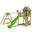 Aire de jeux HappyHome balançoire SurfSwing et toboggan vert pomme