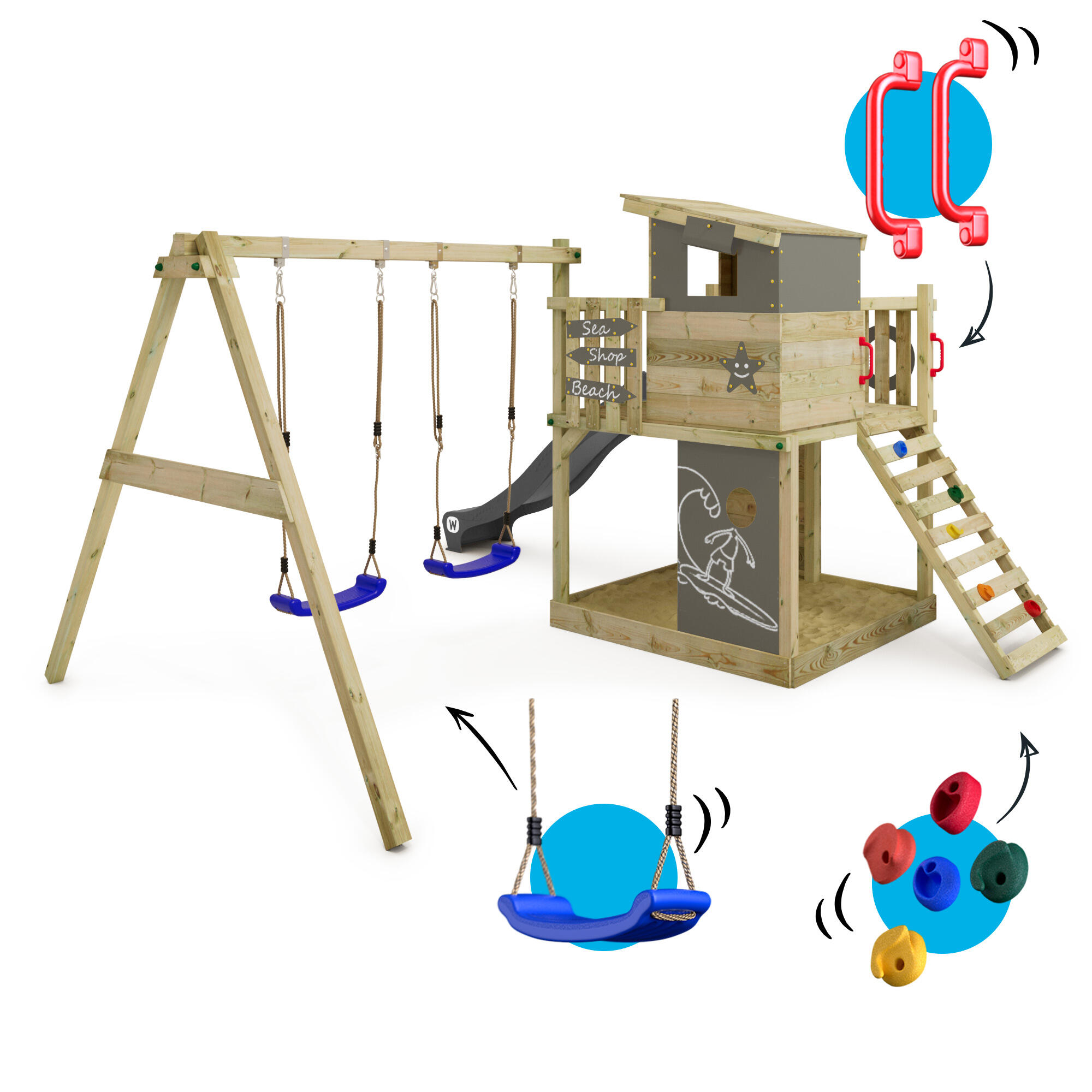 Estructura de juego para jardín Wickey Smart Camp 5/7