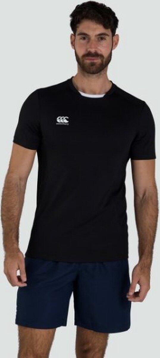 CANTERBURY Rugby Sport T-Shirt - Heren Volwassenen Zwart