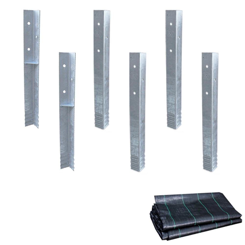 Wickey - Solidlock Lot De 6 Ancrages D'Angle Avec Bâche Anti-mauvaises Herbes - Kit De Fixation - Gris - Taille Unique - Decathlon