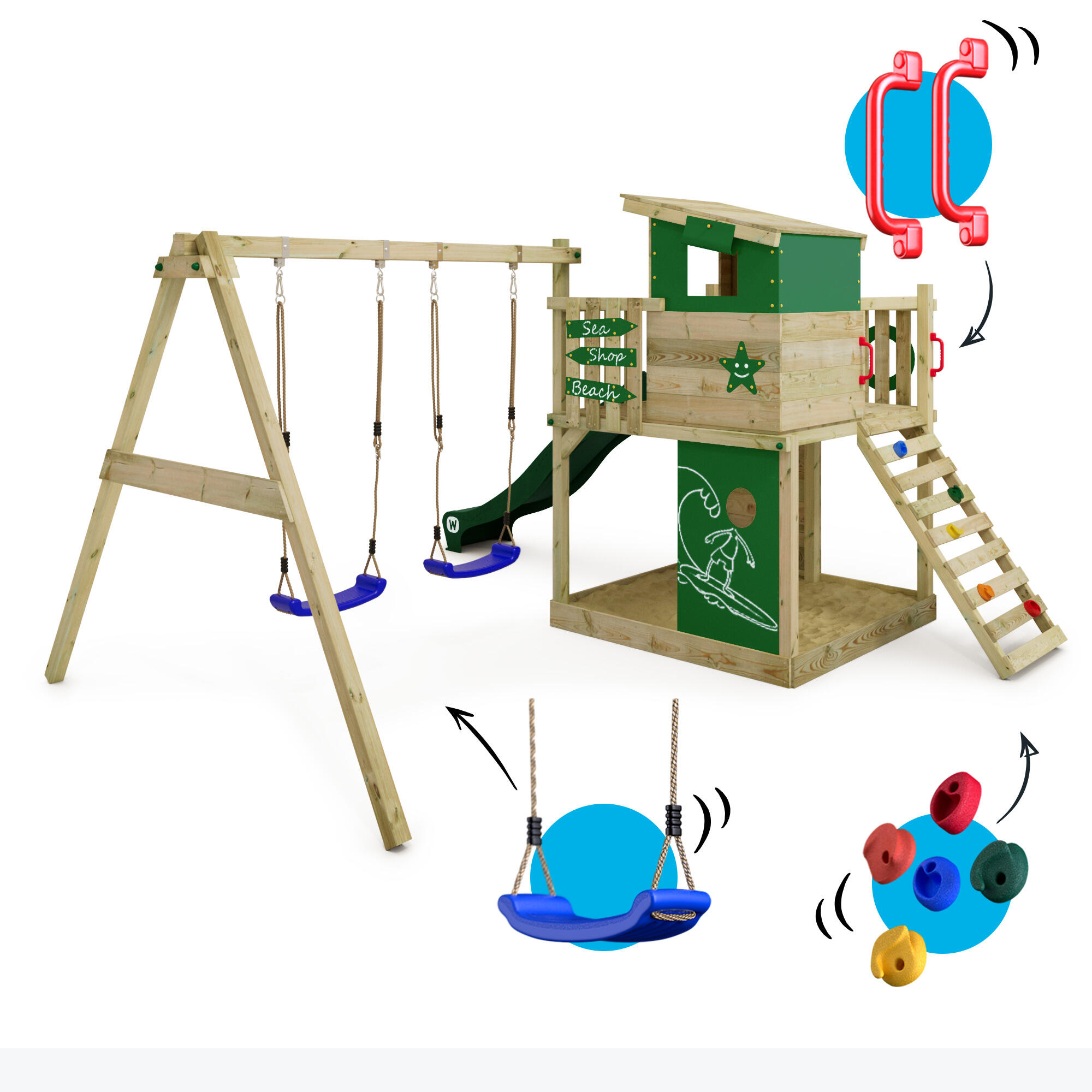 Estructura de juego para jardín Wickey Smart Camp 5/7