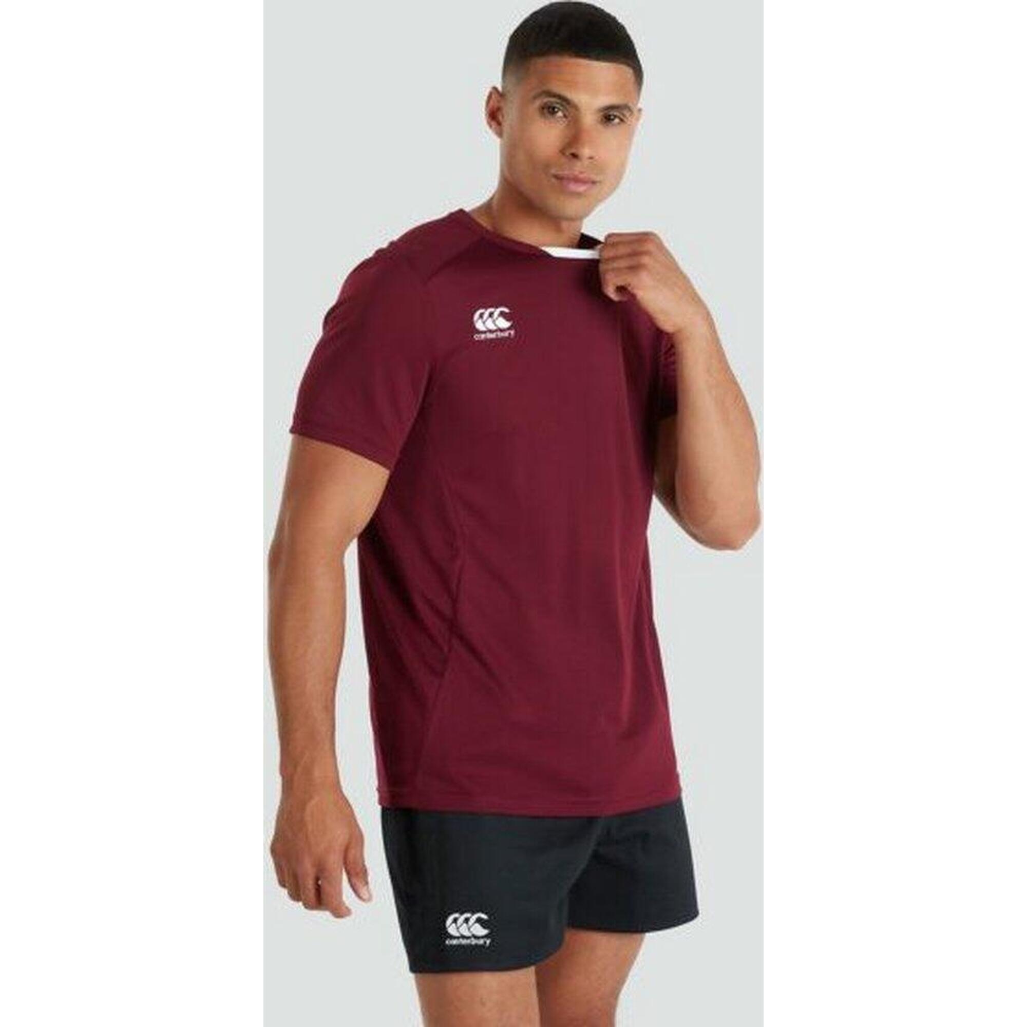 Rugby Sport T-Shirt - Heren Volwassenen Maroon