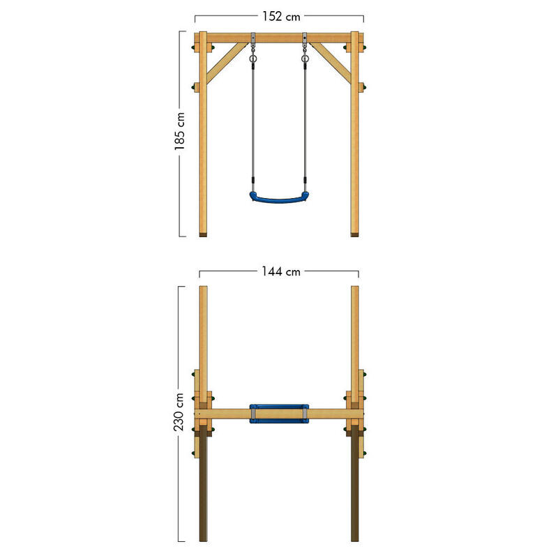 Kinderschommel schommelframe Smart One schommel - blauw