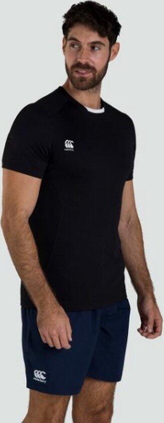 Rugby Sport T-Shirt - Heren Volwassenen Zwart 3/5