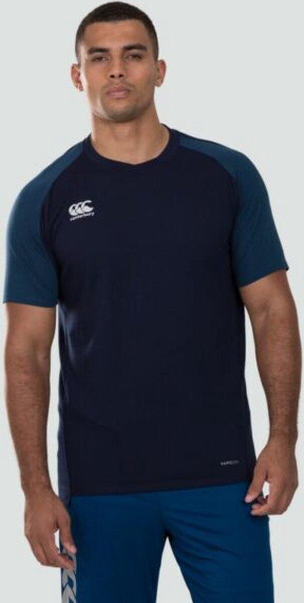 CANTERBURY Rugby Sport T-Shirt - Heren Volwassenen Navy