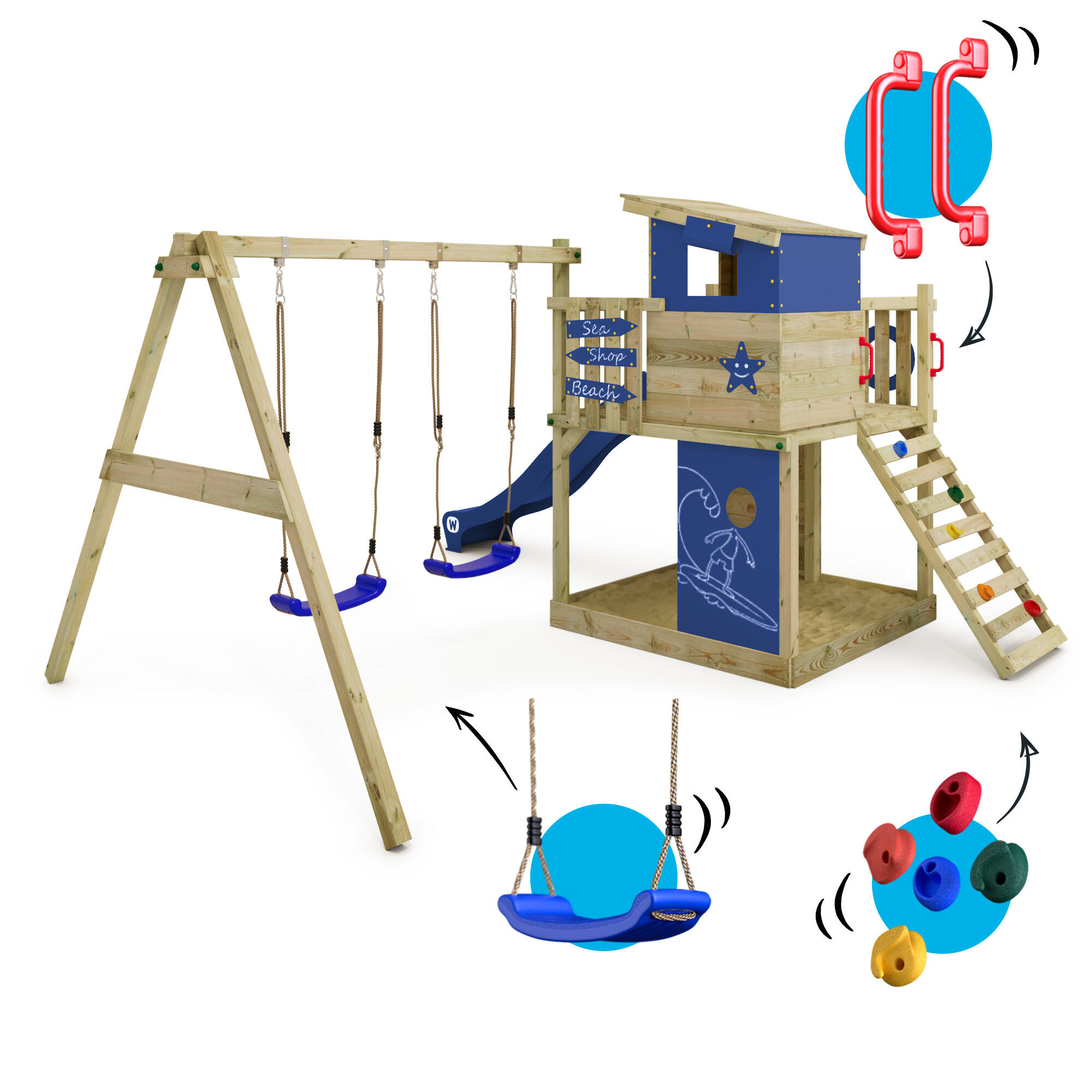 Estructura de juego para jardín Wickey Smart Camp 5/7