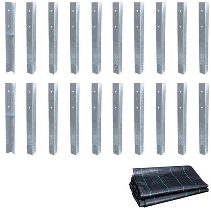 Winkelanker-Set SolidLock 20 Stk. Inkl. Unkrautvlies