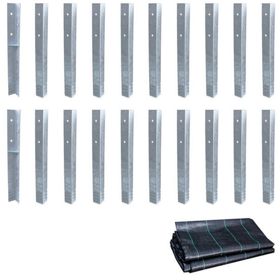 Winkelanker-Set SolidLock 20 Stk. Inkl. Unkrautvlies