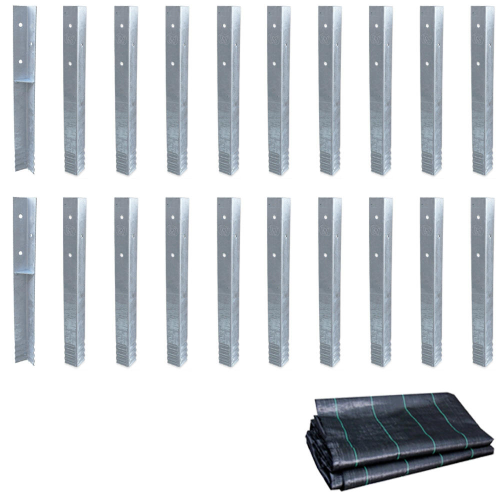 Wickey - Solidlock Lot De 20 Ancrages D'Angle Avec Bâche Anti-mauvaises Herbes - Kit De Fixation - Gris - Taille Unique - Decathlon