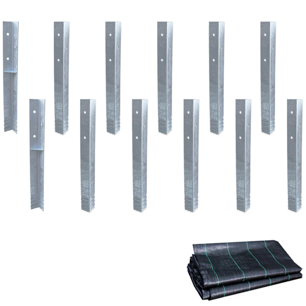 Wickey - Solidlock Lot De 12 Ancrages D'Angle Avec Bâche Anti-mauvaises Herbes - Kit De Fixation - Gris - Taille Unique - Decathlon