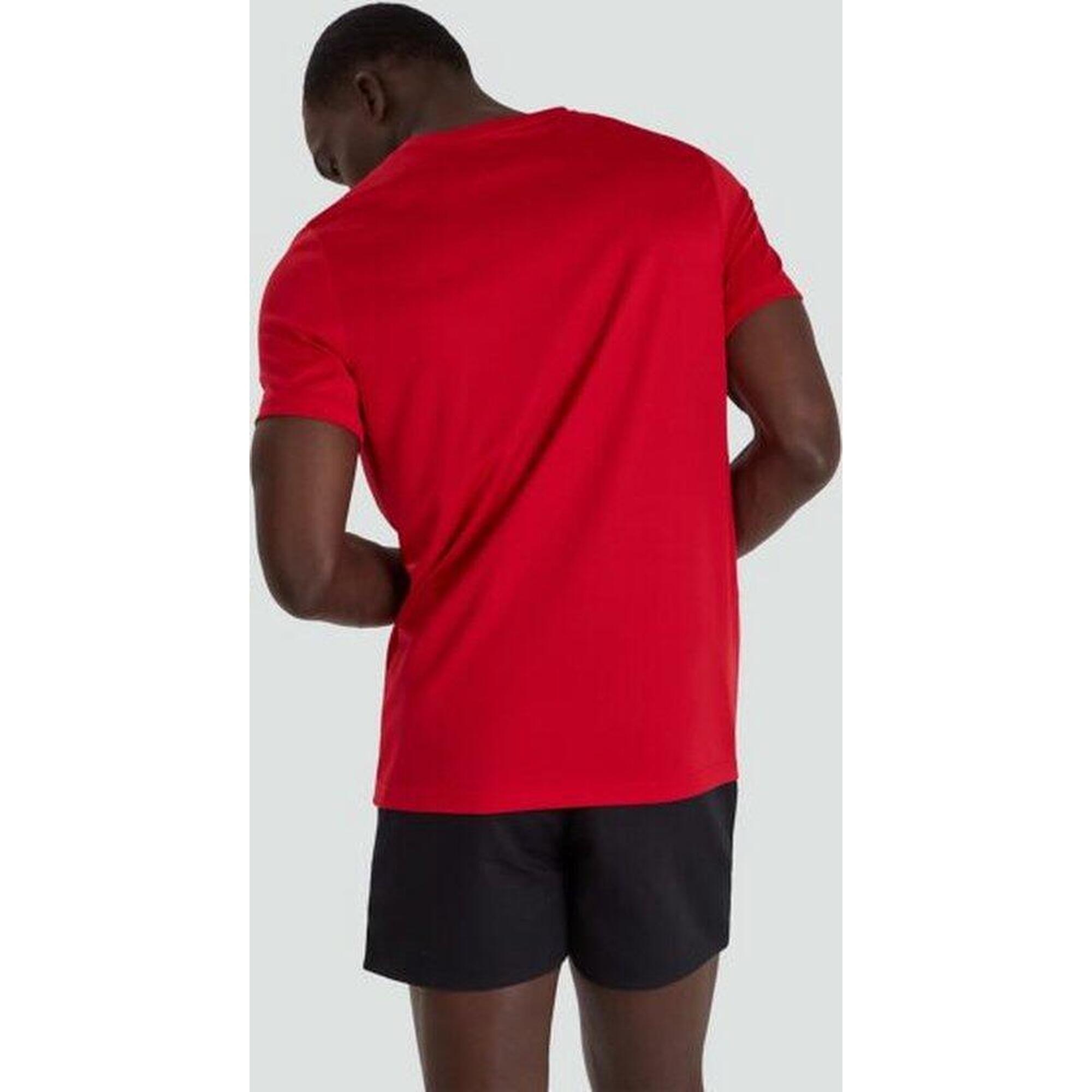 T-shirt sport rugby - hommes Adultes Rouge