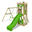 Spielturm TreasureTower mit Schaukel & apfelgrüner Rutsche