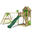 Spielturm HappyHome mit Schaukel SurfSwing & grüner Rutsche