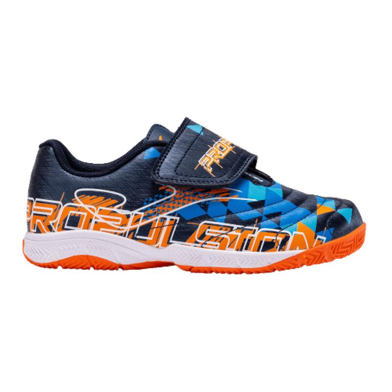 Zapatillas Fútbol Sala Junior JOMA PROPULSION JR 2303. Indoor Navy Orange