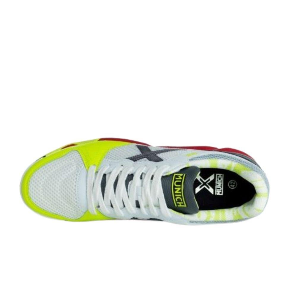 Sapatilhas de Futsal Adulto MUNICH ONE 60. Branco-Amarelho 3/5