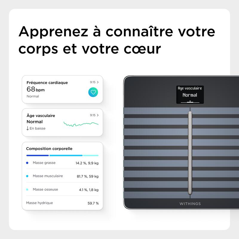 Balance WIFI avec analyse de la composition corporelle et santé cardiovasculaire