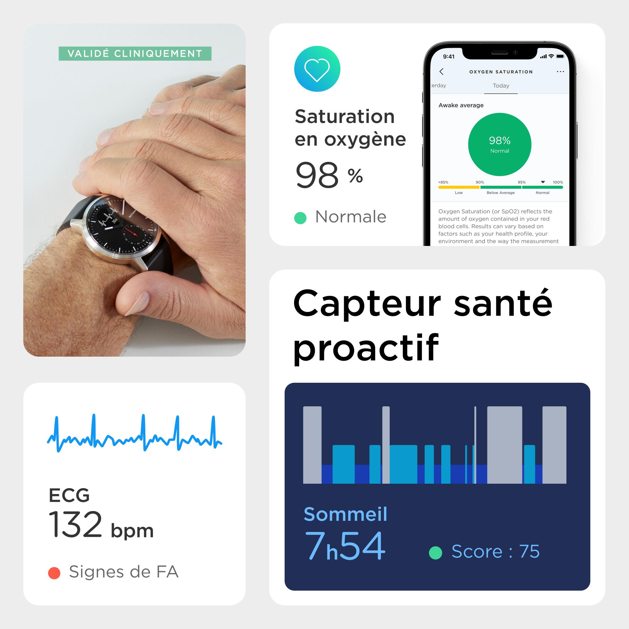 Relógio Withings Scanwatch 42mm preto 2/7