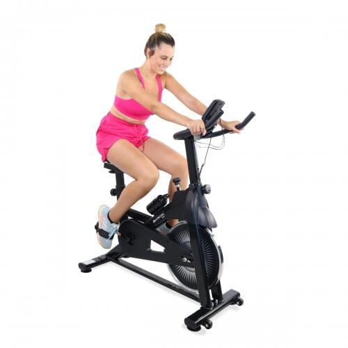 Spinningfiets 6kg Vliegwiel Verstelbaar Max 120kg Indoorfiets Hometrainer Teide