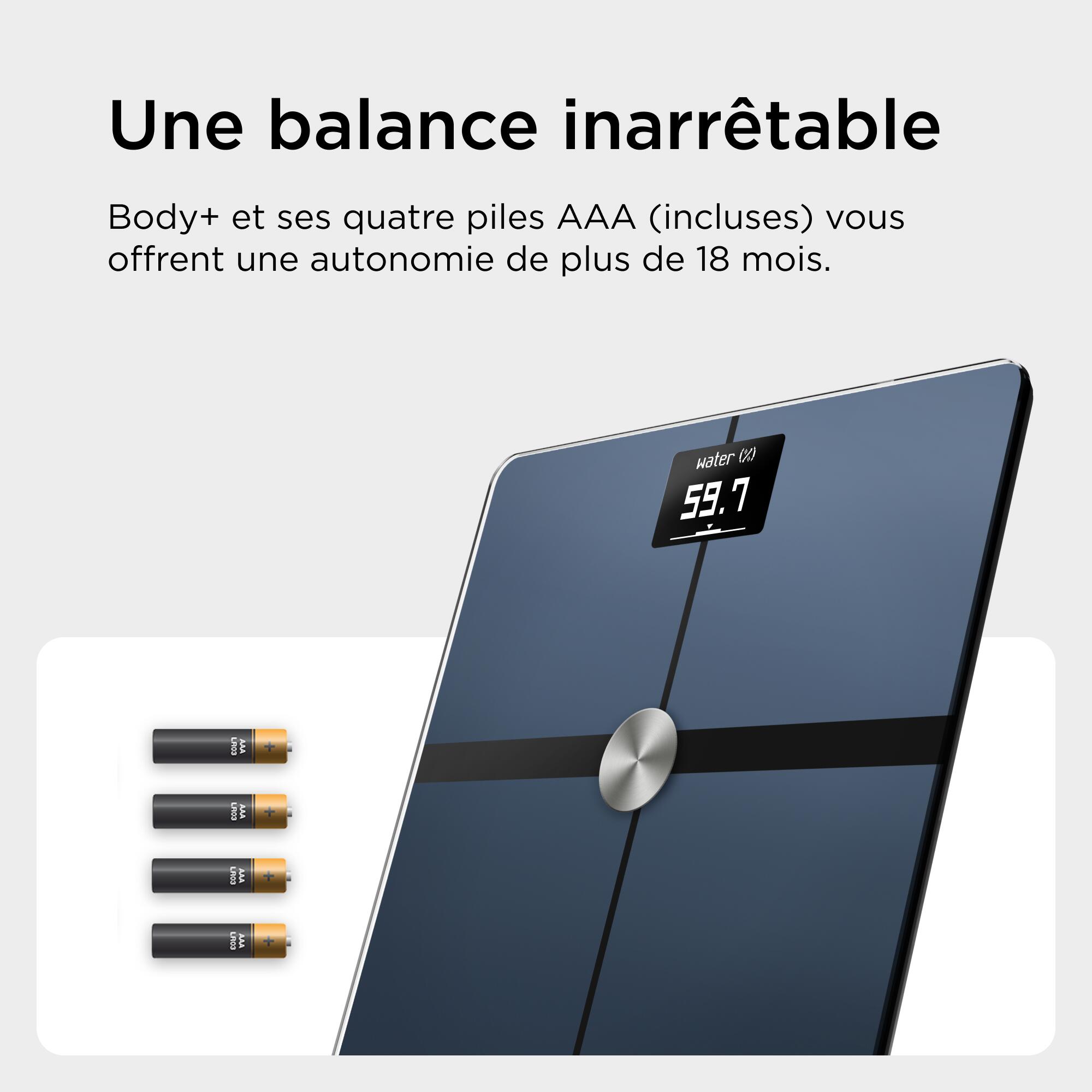 Reacondicionado WITHINGS Body+ - Báscula conectada WIFI báscula de baño Negro 4/5