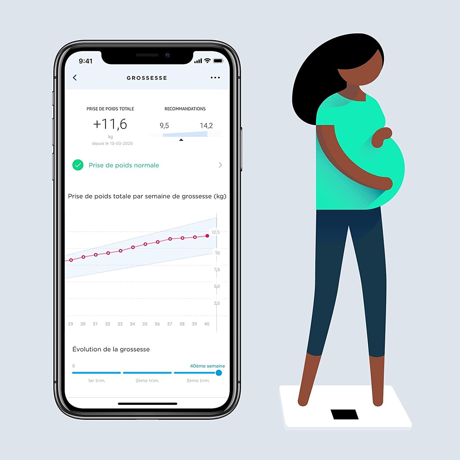 WITHINGS Body - Báscula conectada WIFI con impedanciómetro Blanco 3/6