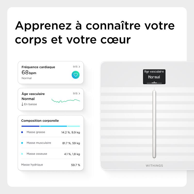 Balance WIFI avec analyse de la composition corporelle et santé cardiovasculaire