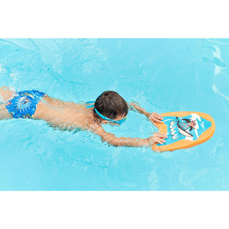 LEARN TO SWIM INFANT (AGED 2-6) KICKBOARD - BLUE/ORANGE