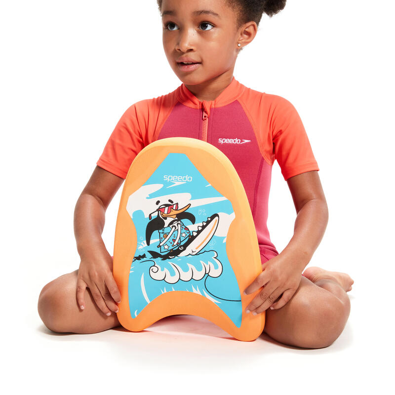 LEARN TO SWIM 幼童 (2-6 歲) 印花浮板 - 藍色/橙色