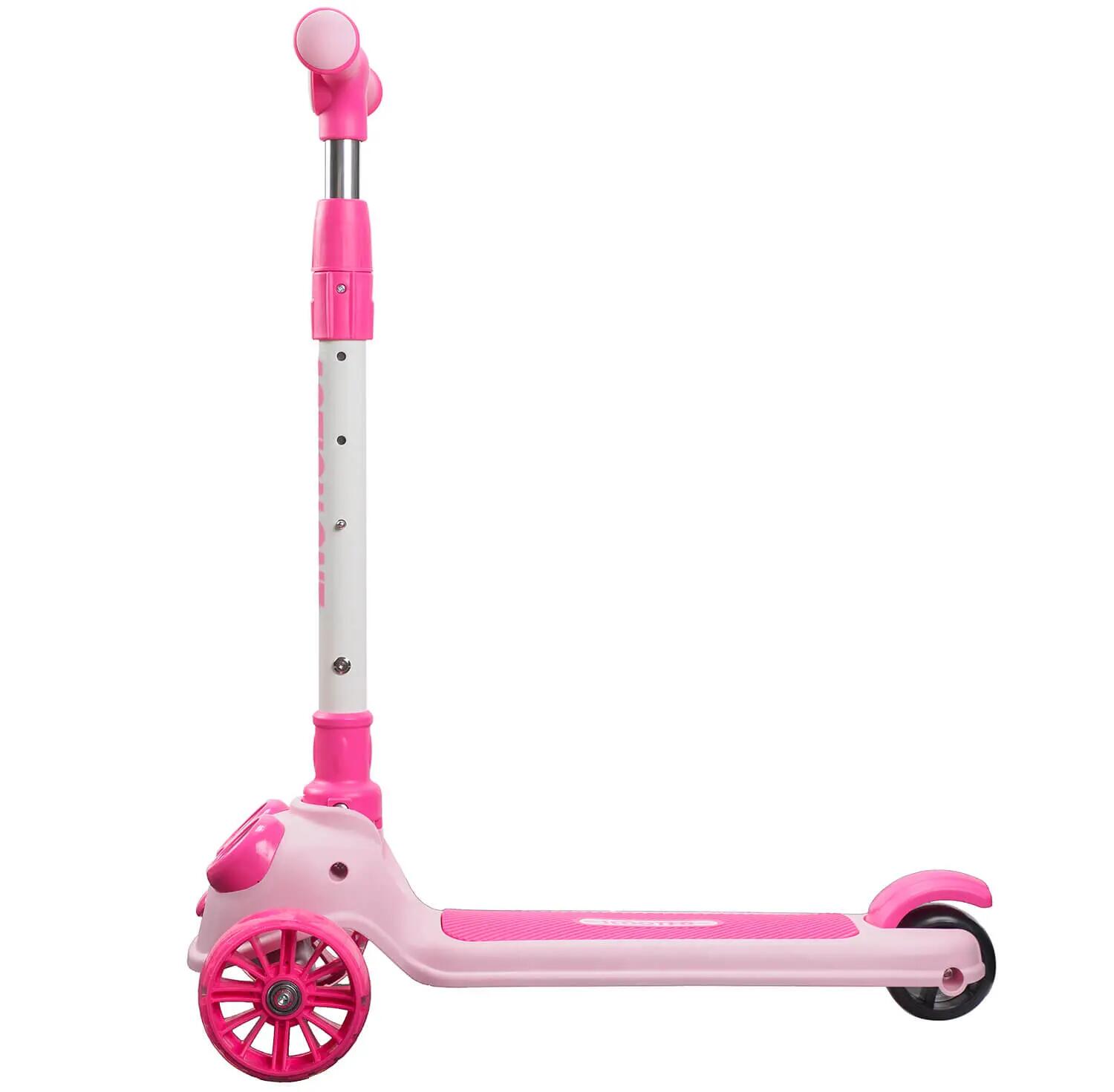 Big Eyes roller fényes és széles kerekekkel, rózsaszínű 5/6