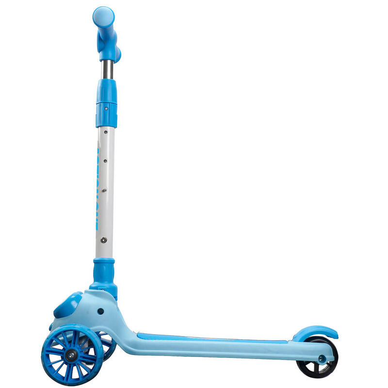 Trotineta Big Eyes cu roti luminoase si late, blue