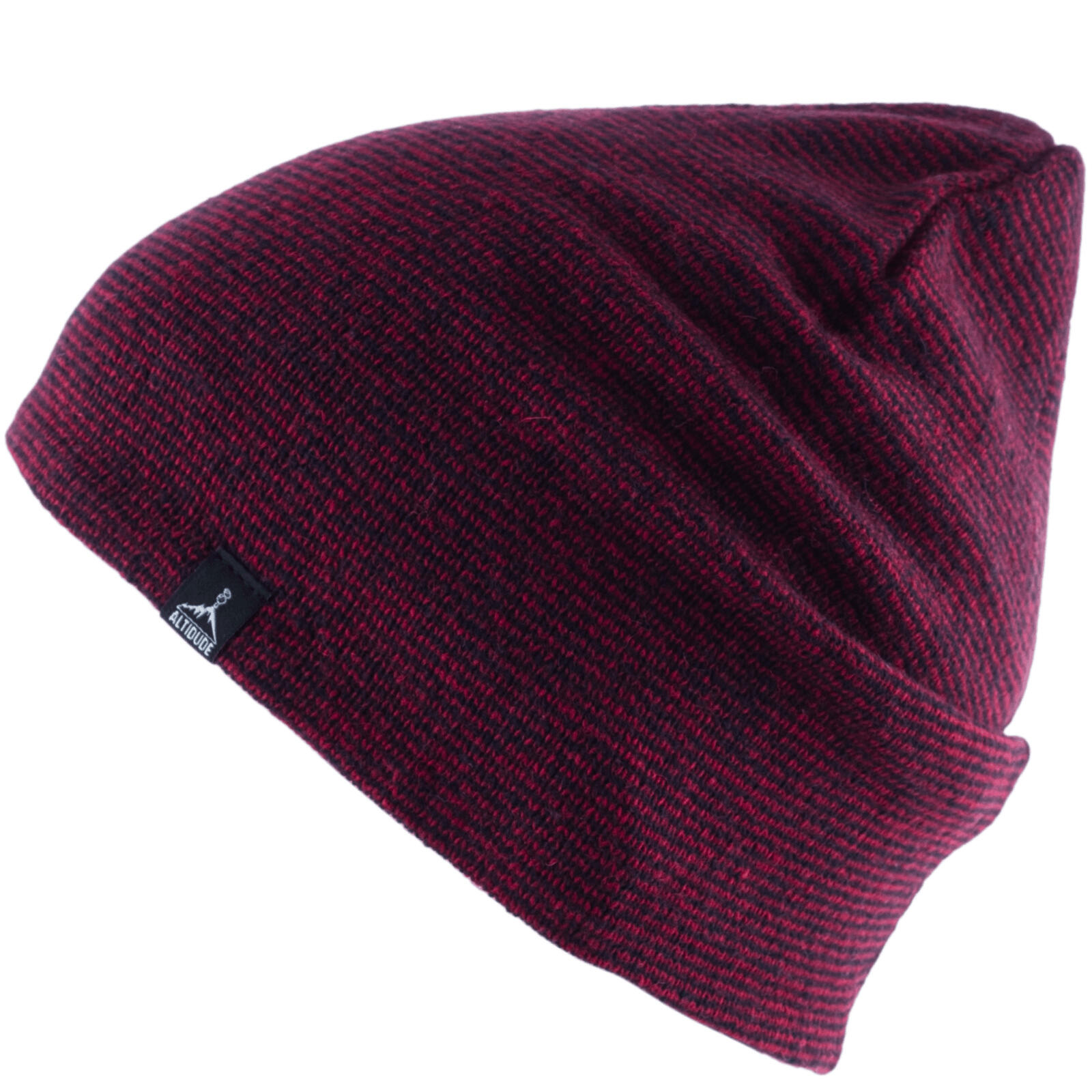 Altidude - Bonnet D'Hiver Sensei Tricoté Fin Unisexe Laine Mérinos - Bonnet - Bleu|bordeaux|rouge - Taille Unique - Decathlon