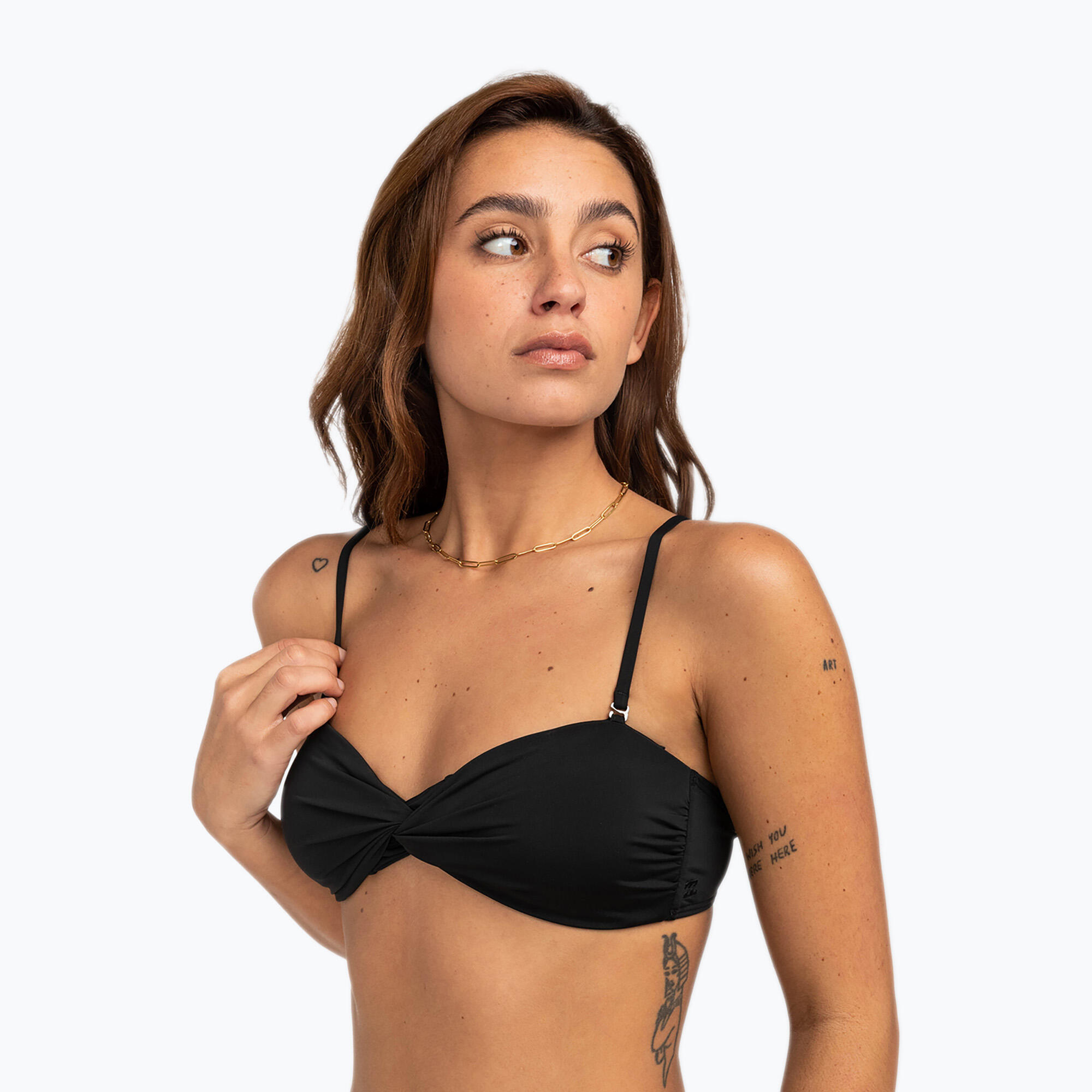 Billabong - Billabong Sol Searcher - Top De Maillot De Bain Bandeau Drapé - Haut De Maillot De Bain (bikini) - Noir - 36 Xs - Decathlon