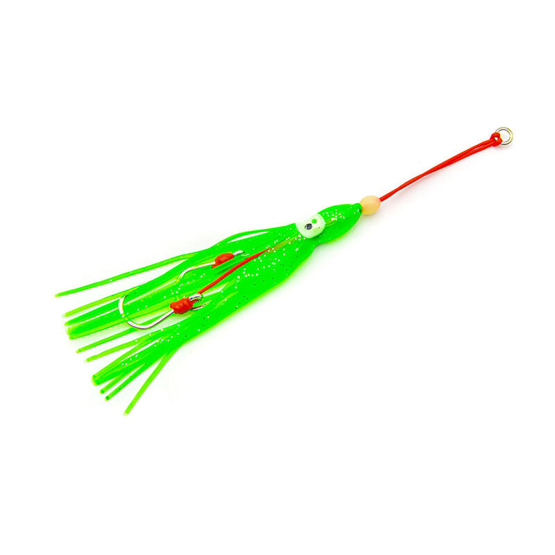 Montaje inchiku jigs JLC  pulpito M&W soft bait s-2  12 cm #11 verde