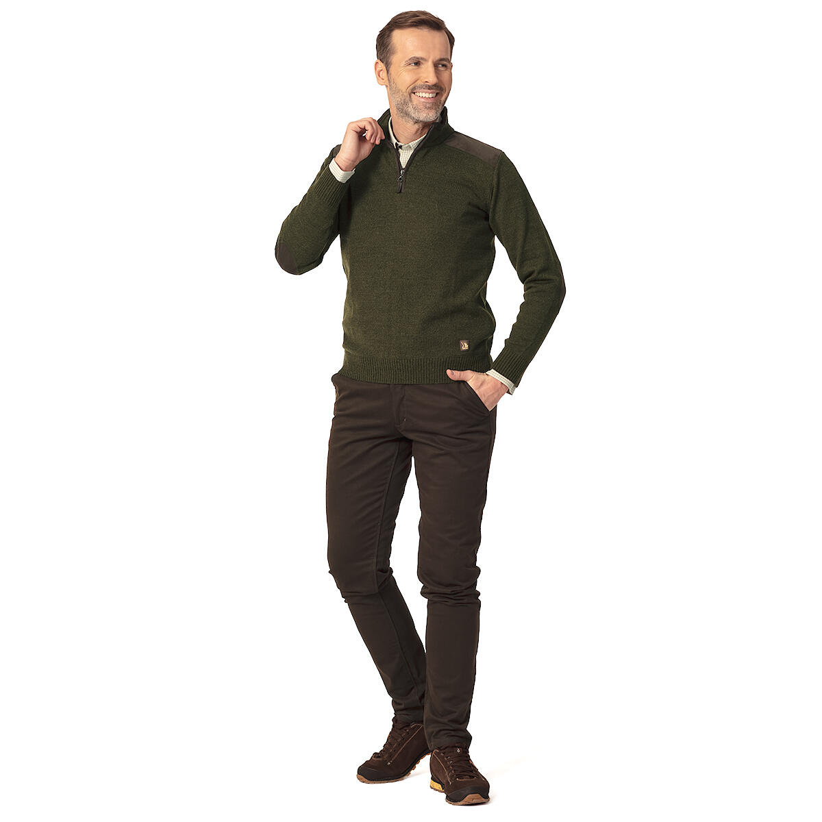 Suéter de caza para hombre con lana Tagart Thorn 2 verde 4/5
