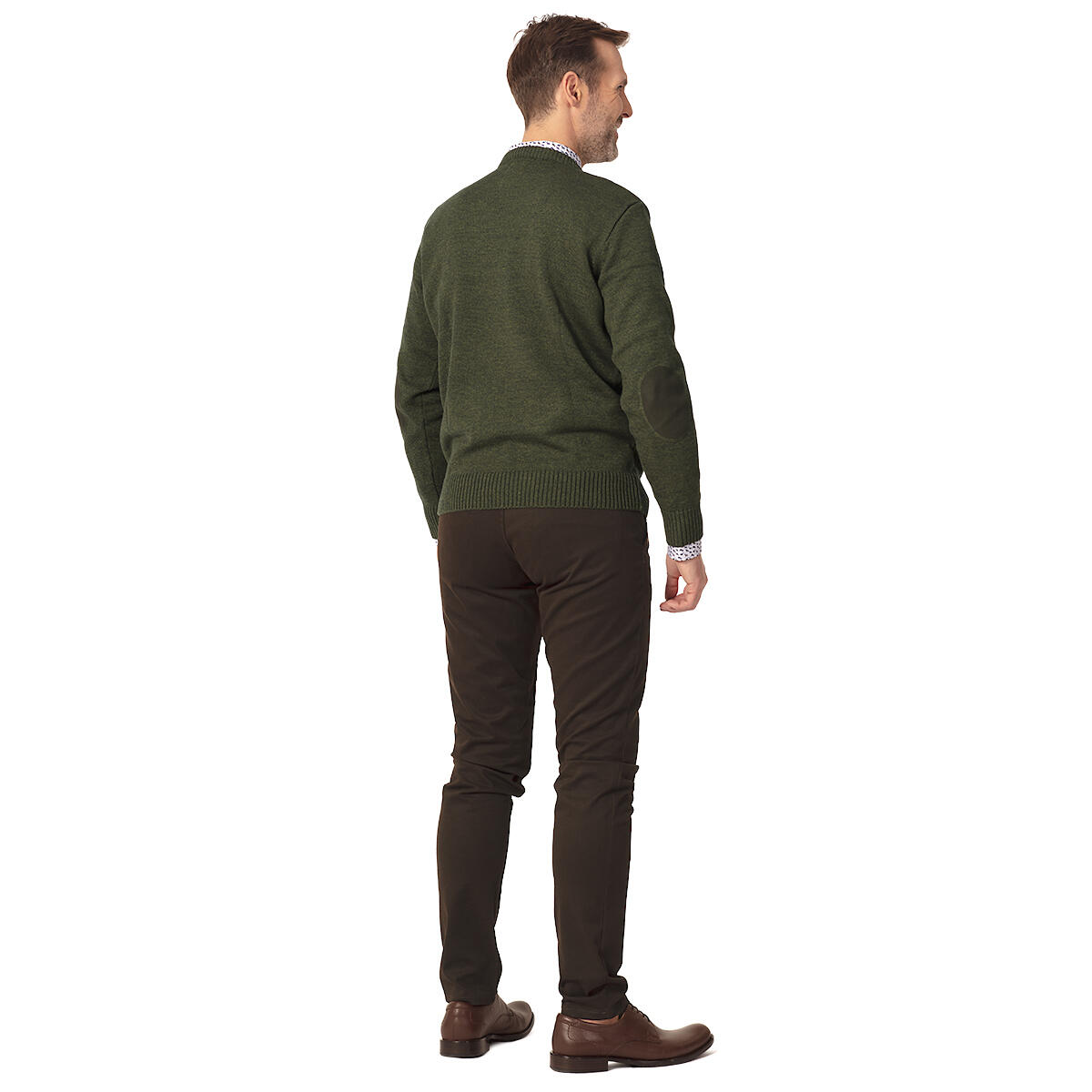 Jersey de caza para hombre con lana Tagart Carlos verde 5/5
