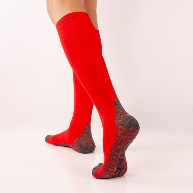 CALCETINES DE COMPRESIÓN GRADUAL ROJO 4-PACK