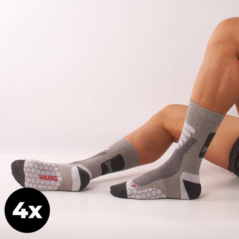 Calcetines de senderismo Xtreme gris 4-PACK