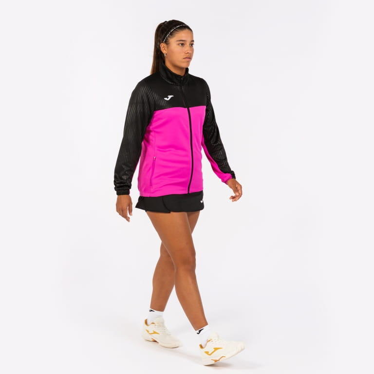 Chaqueta Pádel Mujer Joma Montreal Rosa Flúor