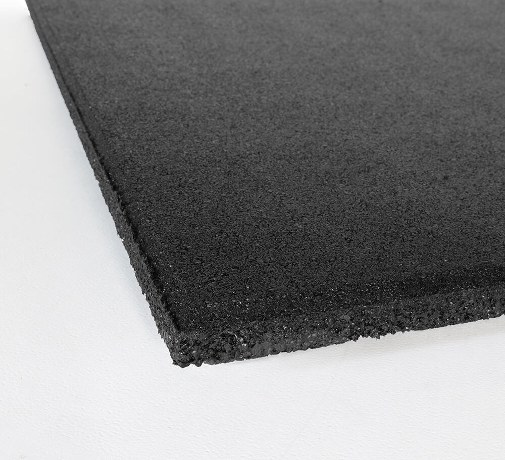 Piastrella per pavimenti sportivi 100x100cm 30mm - Grana fine - Nero 2/7