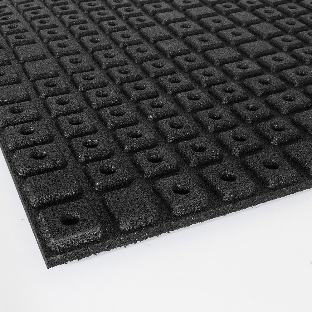Piastrella per pavimenti sportivi 100x100cm 30mm - Grana fine - Nero 4/7