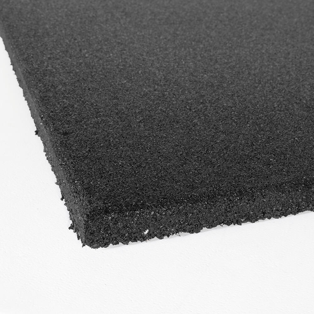 Dalle de sol sportive 100x100cm 20mm - Grain fin - Noire 2/7