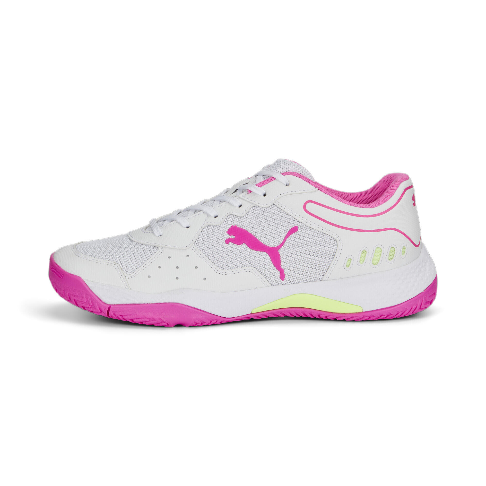 Solarsmash RCT Padelschuhe Herren PUMA White Ravish Fast Yellow Pink 3/6