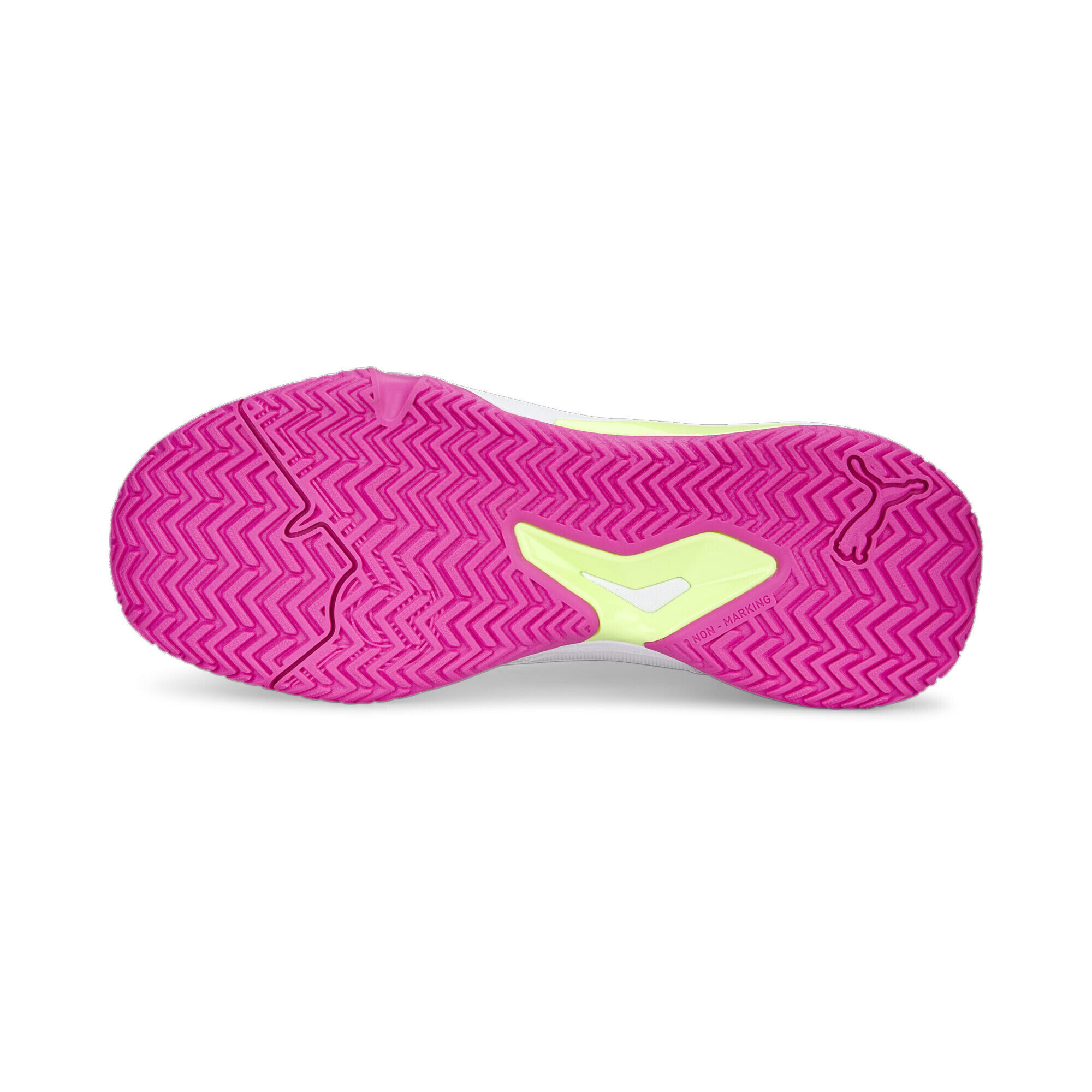 Solarsmash RCT Padelschuhe Herren PUMA White Ravish Fast Yellow Pink 4/6