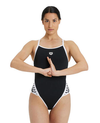 Traje de Baño Arena Icons Super Fly para Mujer Negro/Blanco