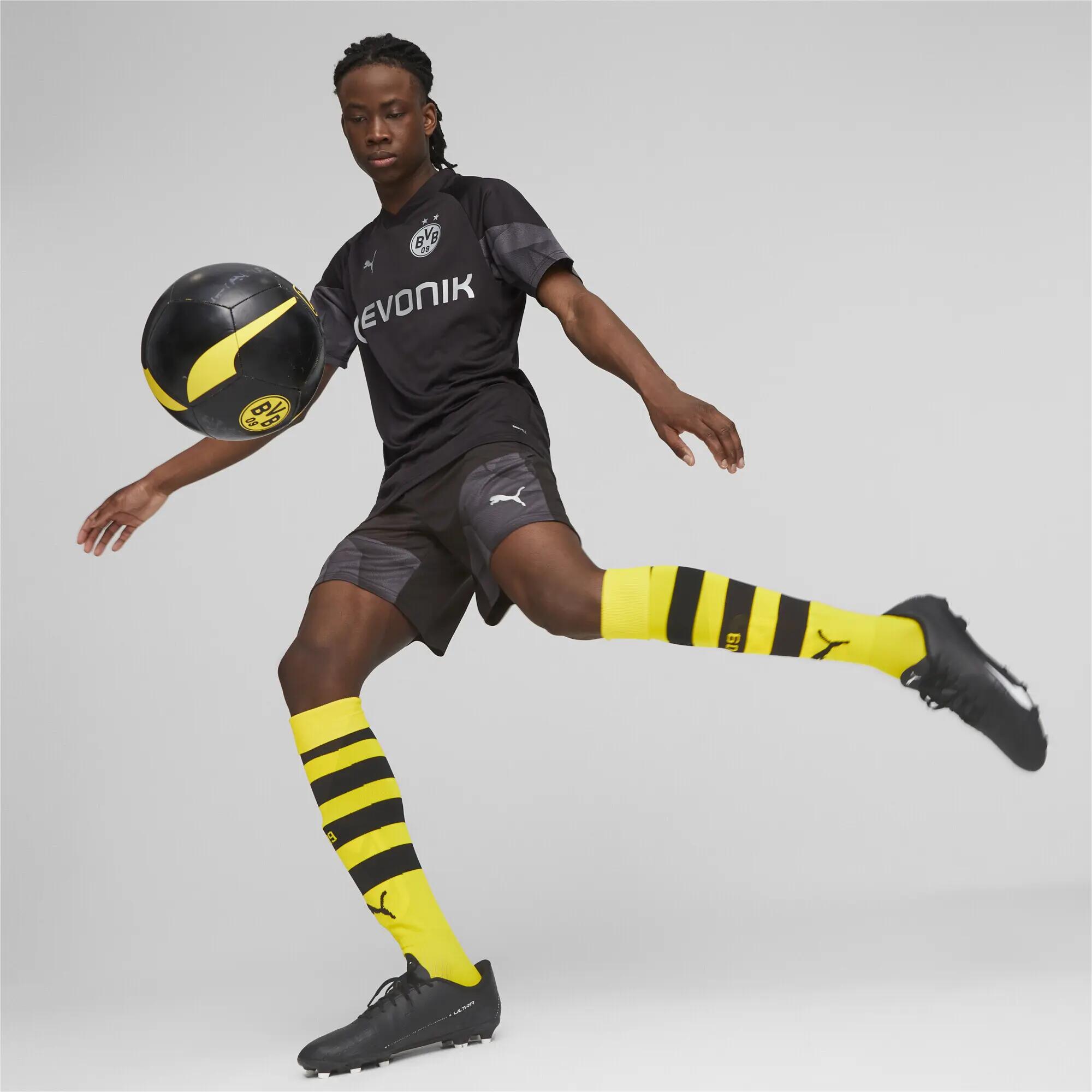 Shorts Borussia Dortmund de training de fútbol PUMA Black Silver Metallic 5/6