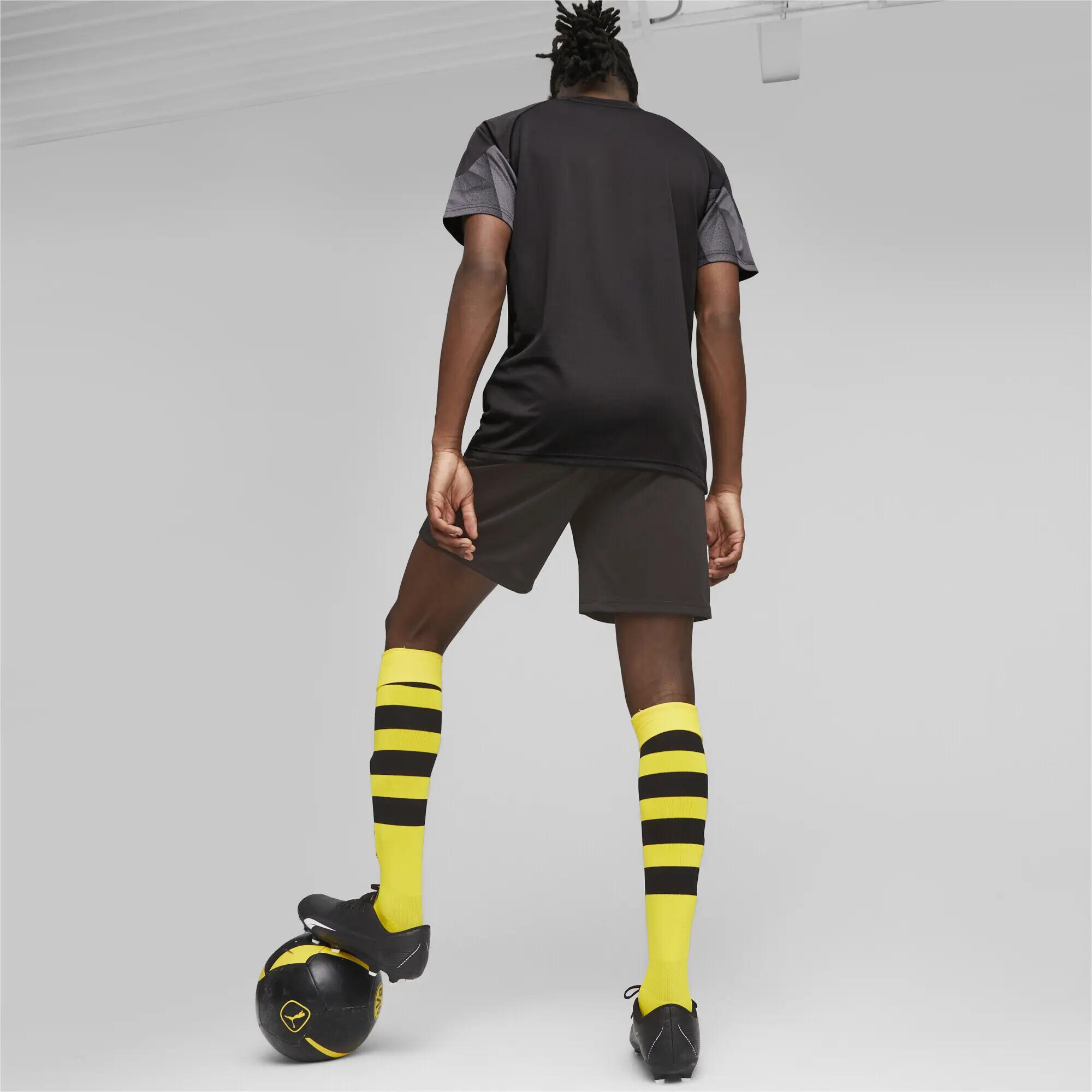 Shorts Borussia Dortmund de training de fútbol PUMA Black Silver Metallic 4/6