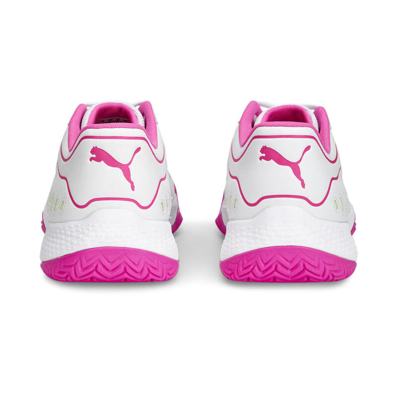 Solarsmash RCT Padelschuhe Herren PUMA White Ravish Fast Yellow Pink