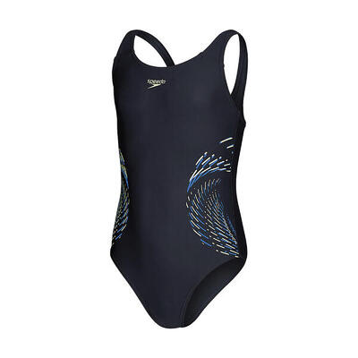 Speedo plastisol placement muscleback zwempak voor kinderen uit één stuk