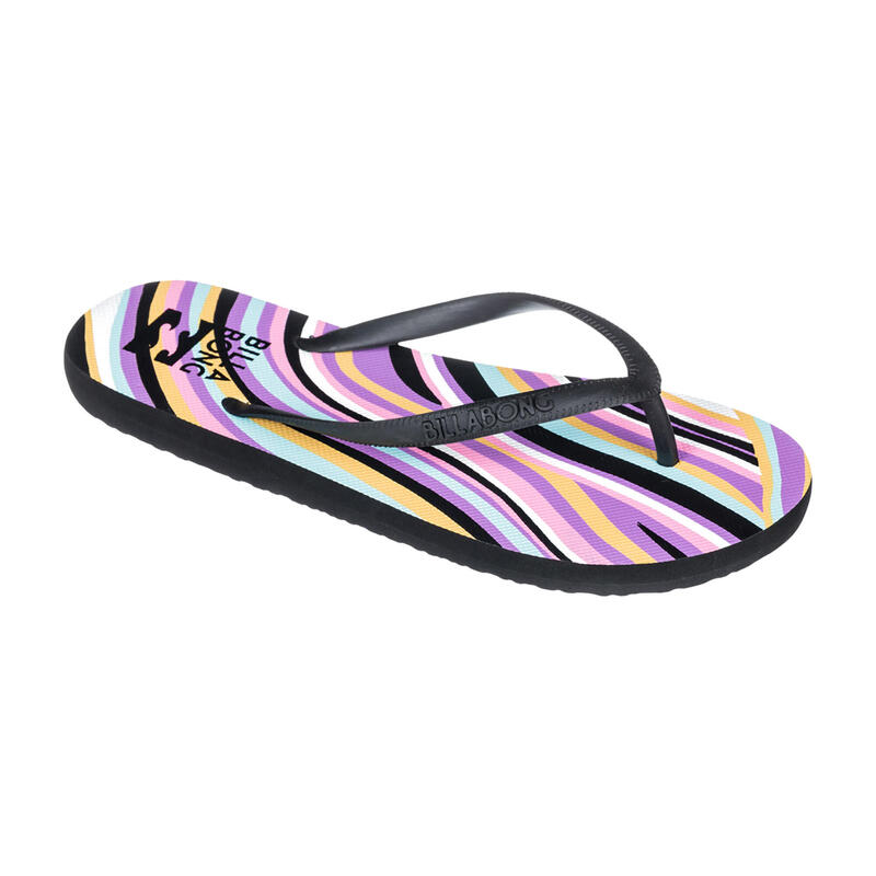 Şlapi Surfing Femei Dama Stripes, Negru