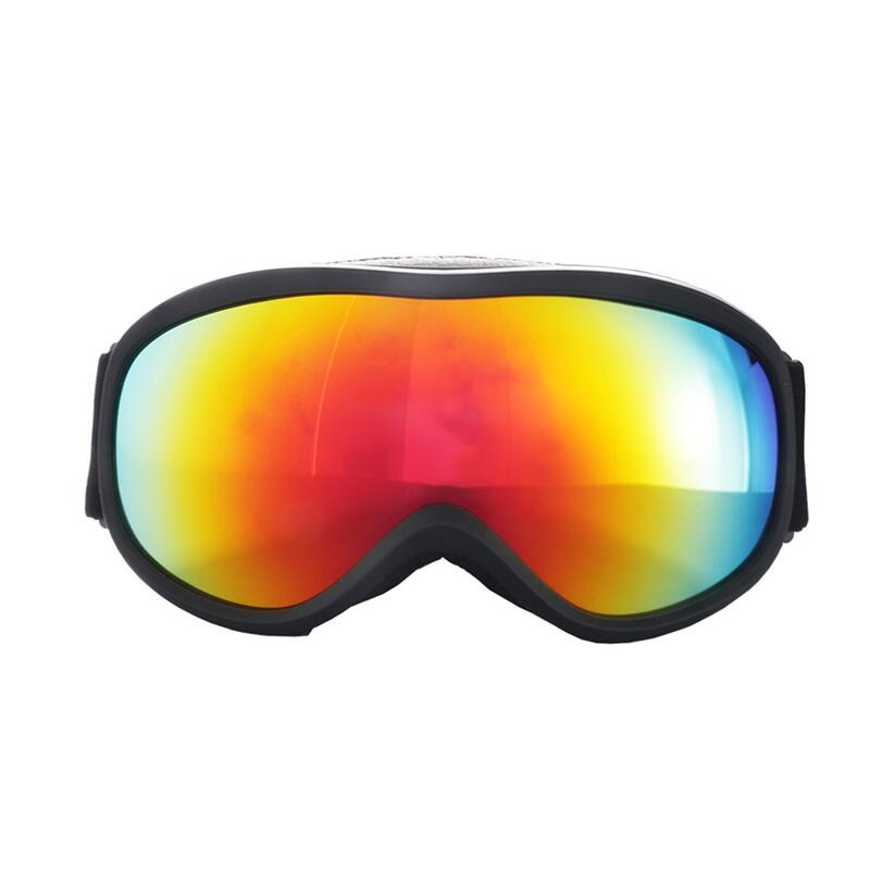 Masque de ski / masque de snowboard enfant noir - Verre miroir rouge