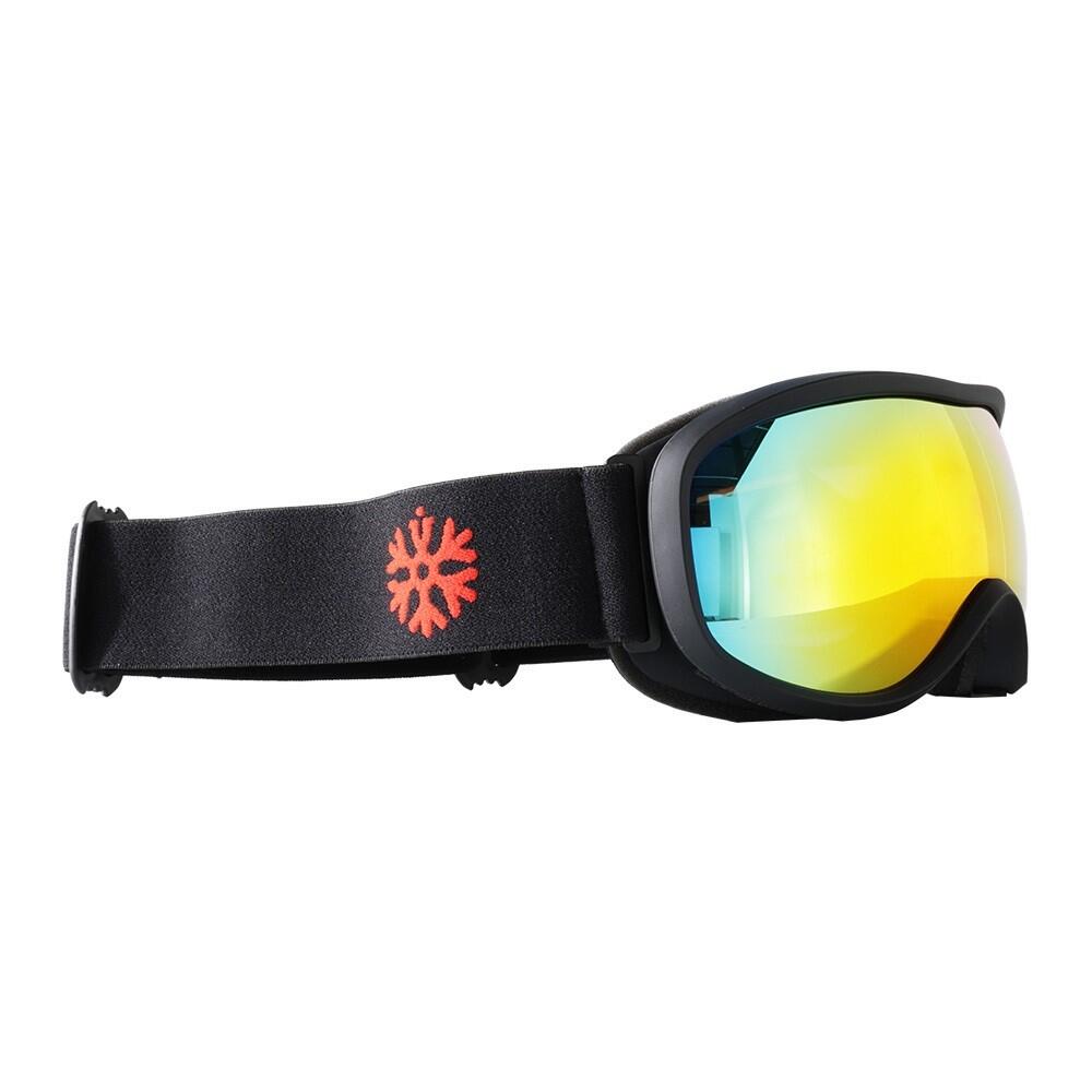 Kinder Skibril / Snowboard bril zwart - Rood spiegelglas 6/7